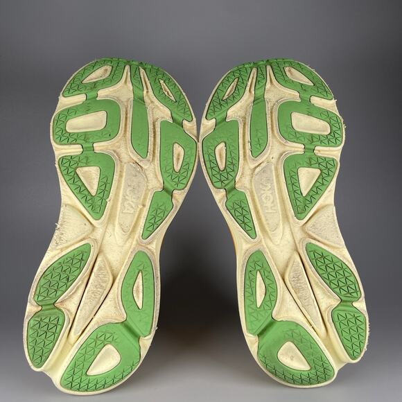 Hoka One One Bondi 8 Men’s 10.5 D Blanc De Blanc Solar Running Sneakers Shoe GUC - Picture 4 of 9